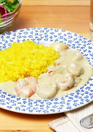 旨みたっぷり！白いシーフードカレー-レシピのメイン写真