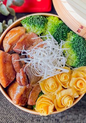 77℃,95℃ 豚ばらの角煮弁当-レシピのメイン写真