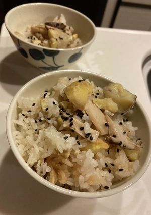 栗ときのこと炊き込みご飯-レシピのメイン写真