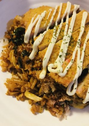 カツそばめし●２種ソースのそばめし-レシピのメイン写真