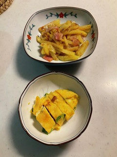 ジャーマンポテト、葱の卵焼き-レシピのメイン写真