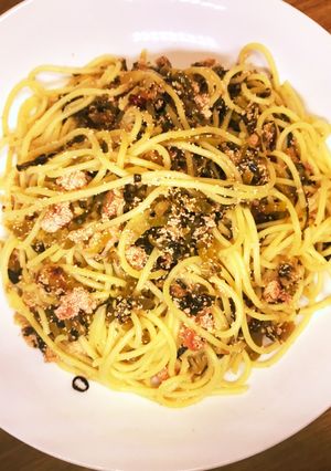 高菜と焼き明太子のピリ辛パスタ-レシピのメイン写真