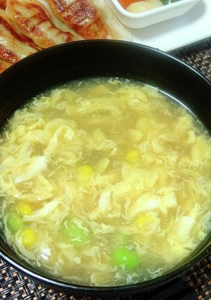 【★】枝豆とコーンのトロミたまごスープ-レシピのメイン写真