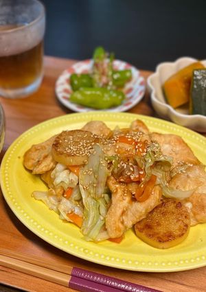 鶏肉とキャベツのガーリックオイスター炒め-レシピのメイン写真