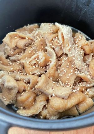 食べたらガリ入りいなり寿司風油あげ煮-レシピのメイン写真