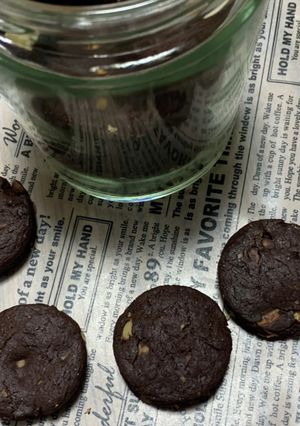 ココア全粒チョコクルミクッキー-レシピのメイン写真