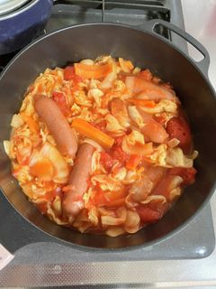 ソーセージと野菜のトマト煮込み-レシピのメイン写真