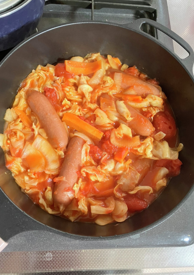 ソーセージと野菜のトマト煮込み-レシピのメイン写真
