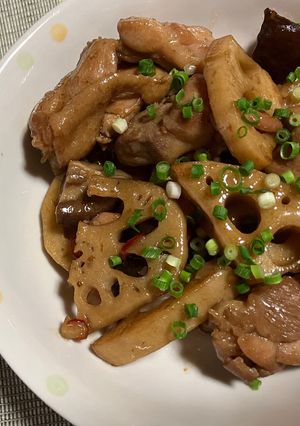 鶏とれんこんの甘辛炒め-レシピのメイン写真