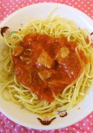 保育園給食★トマトソーススパゲッティ-レシピのメイン写真