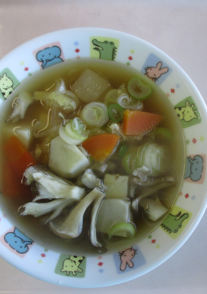 【保育所給食】豆腐と秋野菜のとろみ汁-レシピのメイン写真