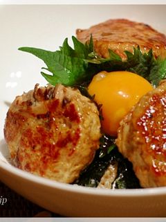 鶏ゴボウつくね照り焼き丼-レシピのメイン写真
