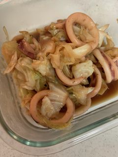 ヤリイカとキャベツのバター醤油炒め-レシピのメイン写真