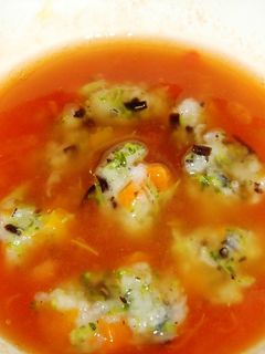 レンコンつみれトマトスープ-レシピのメイン写真