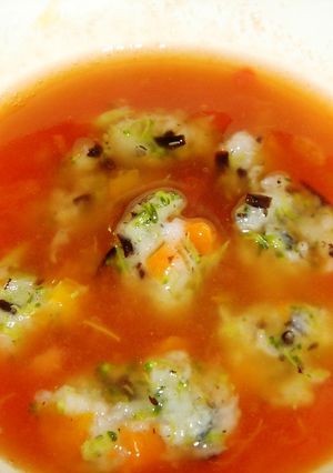 レンコンつみれトマトスープ-レシピのメイン写真