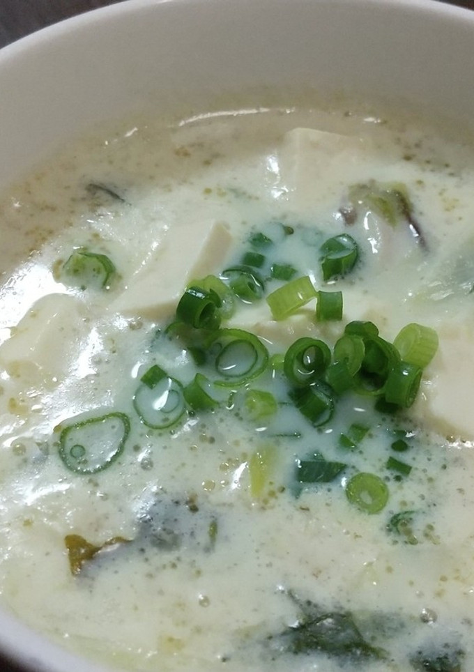わかめとねぎの豆乳スープ-レシピのメイン写真
