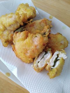 ささみの梅しそはさみ揚げ-レシピのメイン写真