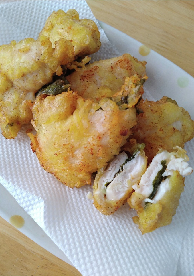 ささみの梅しそはさみ揚げ-レシピのメイン写真