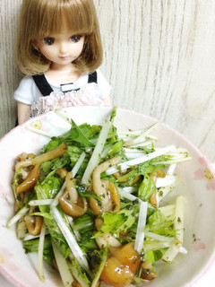 リカちゃん♡水菜となめこのかおり和えⱄ-レシピのメイン写真