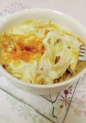 ツナマヨの焼きパスタ-レシピのメイン写真