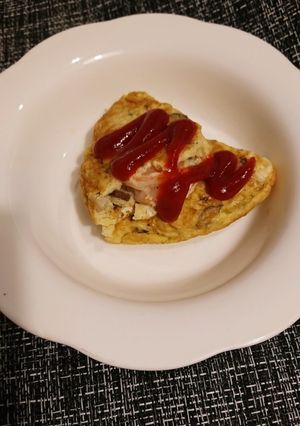 キノコと海老のオムレツ-レシピのメイン写真