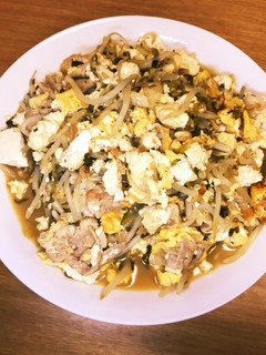高菜モヤシの豆腐チャンプルー-レシピのメイン写真