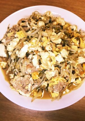 高菜モヤシの豆腐チャンプルー-レシピのメイン写真