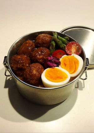 のっけ弁当2022.09.30肉だんご-レシピのメイン写真