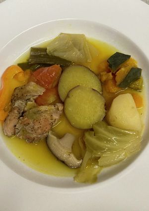 鶏モモ肉と南瓜とさつま芋の野菜スープ-レシピのメイン写真