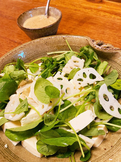 れんこんと豆腐の胡麻だれサラダ☆濃厚♪-レシピのメイン写真