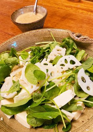 れんこんと豆腐の胡麻だれサラダ☆濃厚♪-レシピのメイン写真