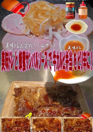 美味ドレ蜂蜜サンバルソースで牛カルビ弁当-レシピのメイン写真