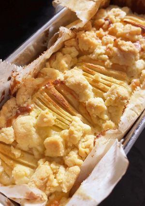 バターなし！クランブルアップルケーキ　-レシピのメイン写真