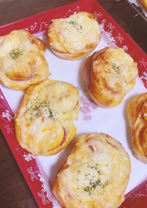もち粉ハムチーズマヨパン　ＨＢ-レシピのメイン写真