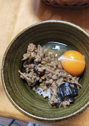 大豆でも絶品茄子丼2人前くらい-レシピのメイン写真