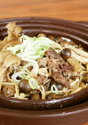 電子レンジで簡単！きのこと牛肉のすき煮-レシピのメイン写真