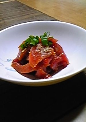 まかない料理　まぐろの和風ユッケ-レシピのメイン写真