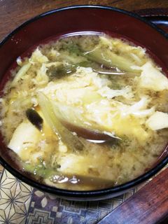 茗荷 の かき玉お味噌汁-レシピのメイン写真
