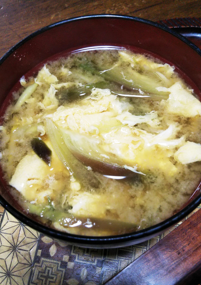 茗荷 の かき玉お味噌汁-レシピのメイン写真
