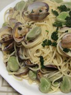 ソラマメとアサリのパスタ-レシピのメイン写真