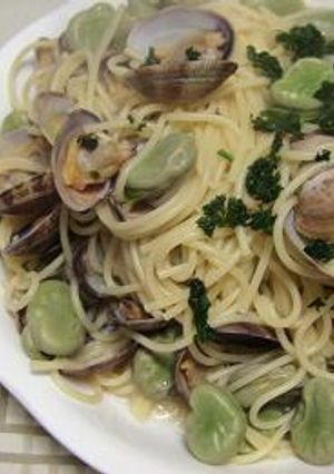 ソラマメとアサリのパスタ-レシピのメイン写真