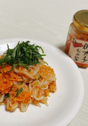 明太子なめ茸しらたき-レシピのメイン写真