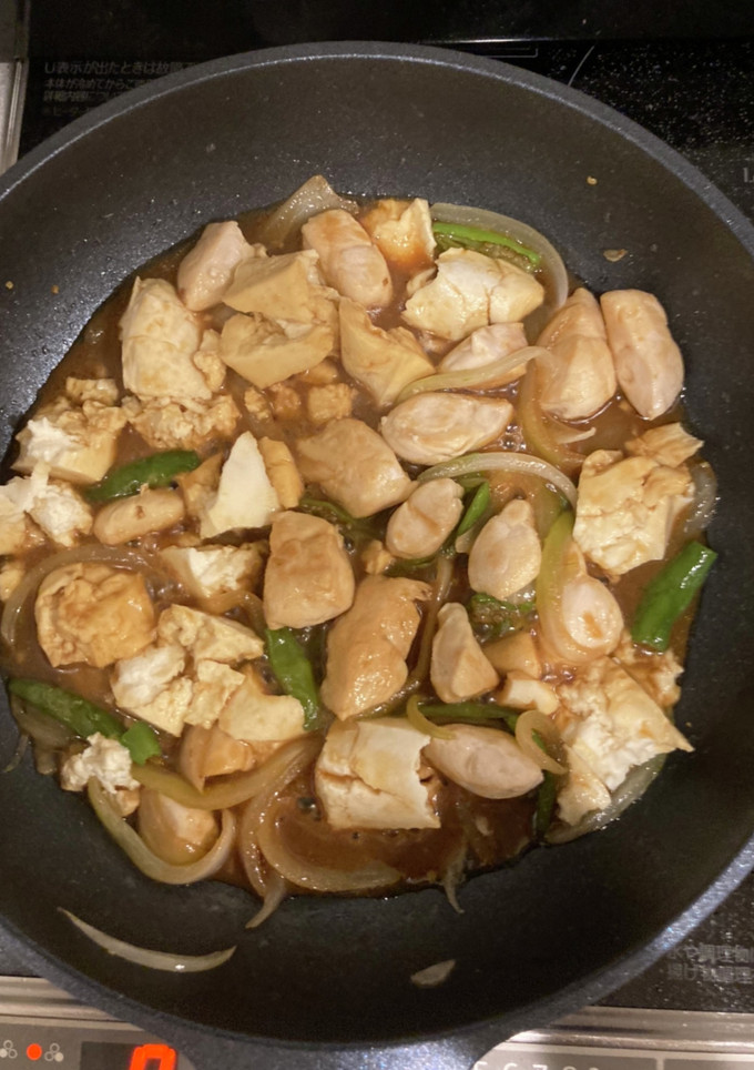 豆腐、鳥ささみ、ししとう味噌炒め！☆-レシピのメイン写真