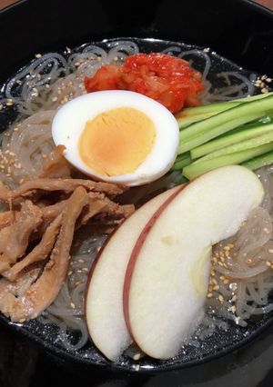 簡単スープで【韓国風冷麺（そうめん）】-レシピのメイン写真