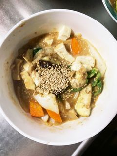 レンジ肉無豆腐コク旨オニオン味野菜炒め-レシピのメイン写真