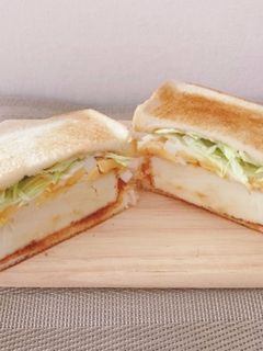 厚揚げで!カレー香る〜カツサンド風♪-レシピのメイン写真
