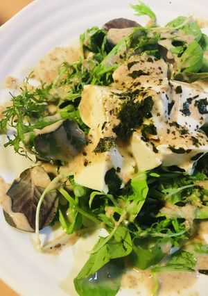 男前豆腐＆ベビーリーフのサラダ-レシピのメイン写真