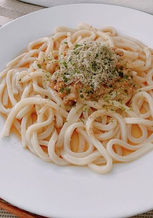 5分で！とろろ昆布と納豆のネバネバうどん-レシピのメイン写真
