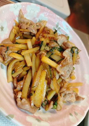 豚こまとじゃがいも甘辛しそバター炒め-レシピのメイン写真