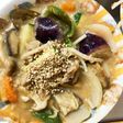 レンジもやし入きな粉マヨポン甘酢酢豚